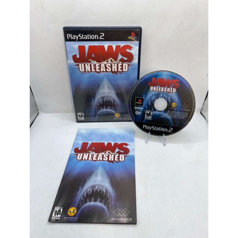 JAWS Unleashed Video Game for PlayStation  ps2 CIB with manual